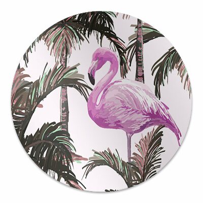 Szék szőnyeg Flamingók a tenyérben