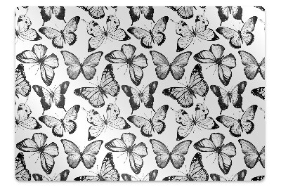 Szék szőnyeg Fekete-fehér pillangó