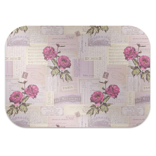 Szék alátét szőnyeg Papír és peonies
