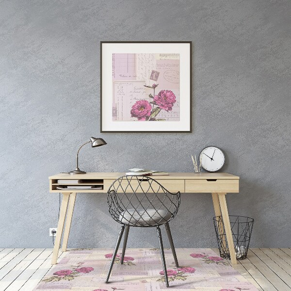 Szék alátét szőnyeg Papír és peonies