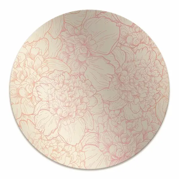 Padlóvédő székalátét Rózsaszín peonies