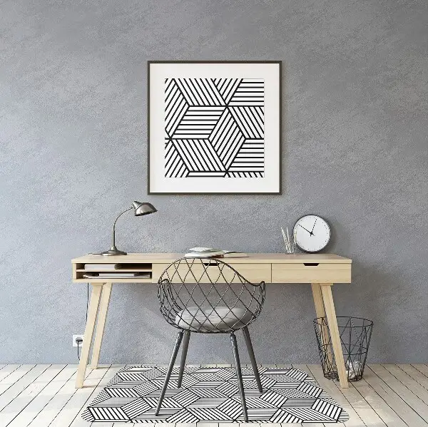Irodai szék szőnyeg Geometriai kockák