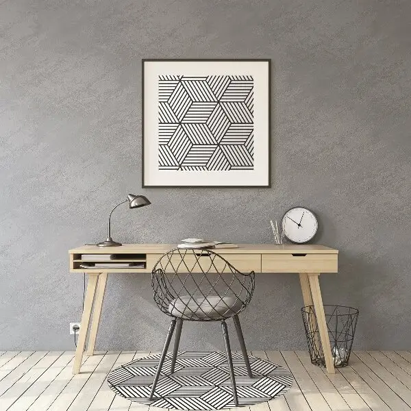 Irodai szék szőnyeg Geometriai kockák