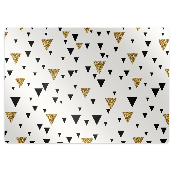 Irodai szék szőnyeg Arany és fekete háromszögek
