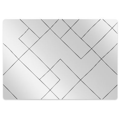 Irodai szék szőnyeg Vonalak és négyzetek