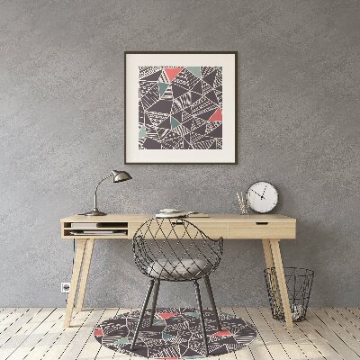 Irodai szék szőnyeg Doodle mintázat