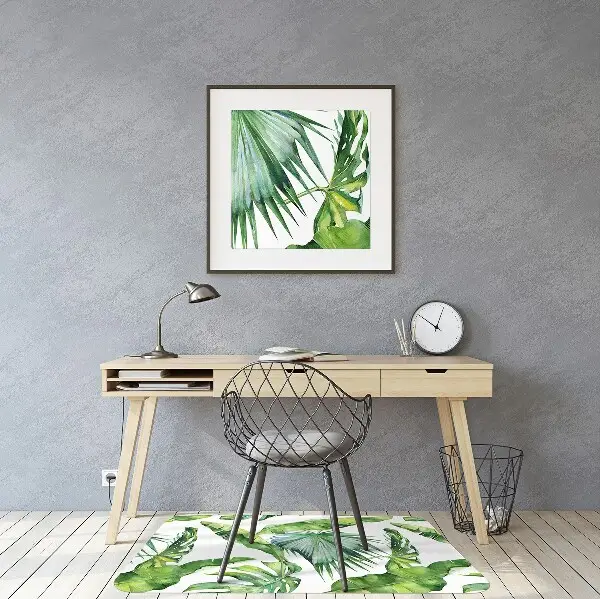 Szék alátét szőnyeg Dzsungel levelek