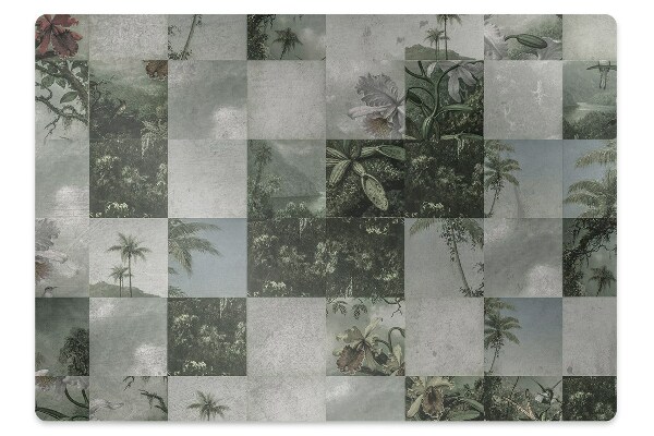 Szék alátét szőnyeg Trópusi patchwork