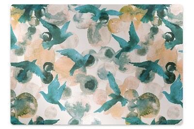 Padlóvédő székalátét Akvarell madarak