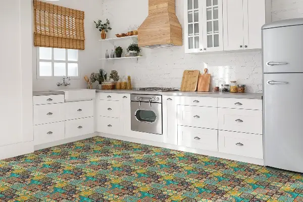 Vinyl padló falra Patchwork