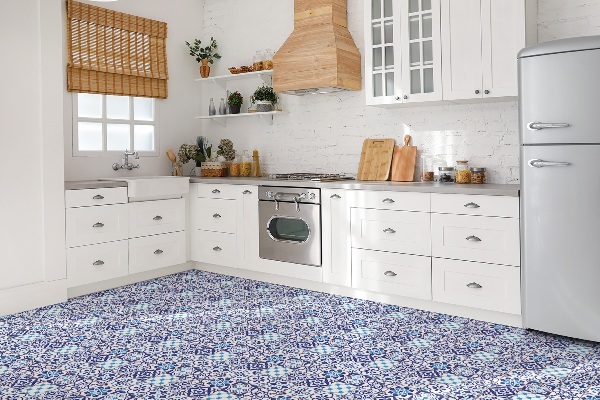 Vinyl padló falra Azulejos minta