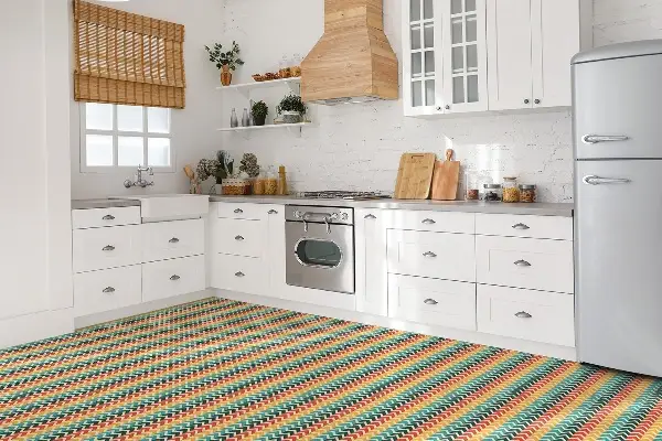 Vinyl padló falra Retro minta