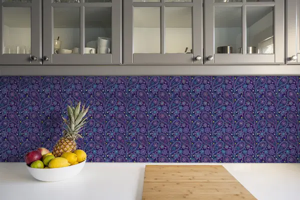 Vinyl padló falra Paisley minta
