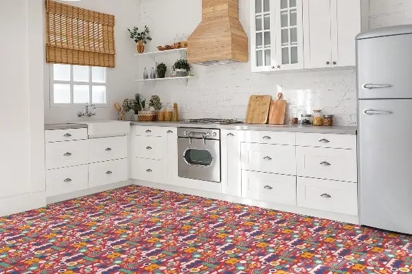 Vinyl padló falra Geometrikus vintage minta