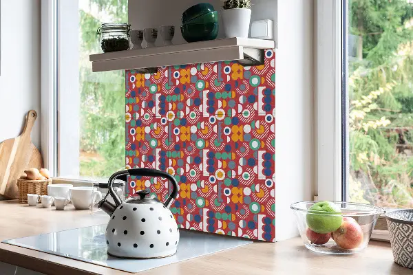 Vinyl padló falra Geometrikus vintage minta