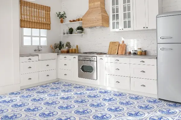 Vinyl járólap Azulejos stílusú szélmalom