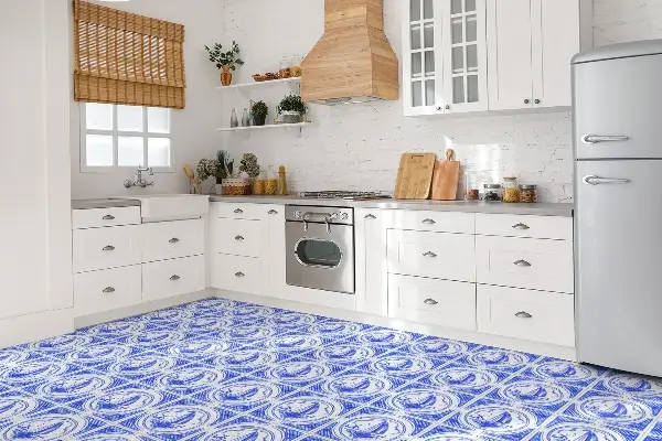Vinyl járólap Azulejos a csónak