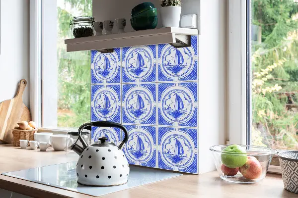 Vinyl járólap Azulejos a csónak