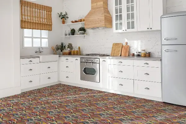 Vinyl padló falra csempe Patchwork hullámok