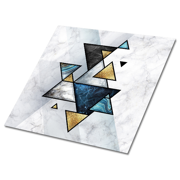 Vinyl járólap Absztrakt márvány háromszögek