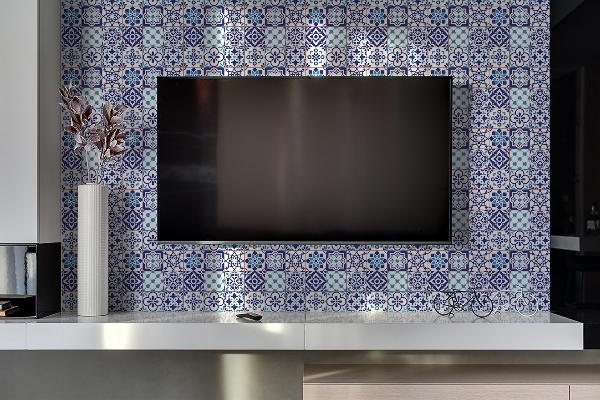 Öntapadós falburkoló Azulejos -mintázat