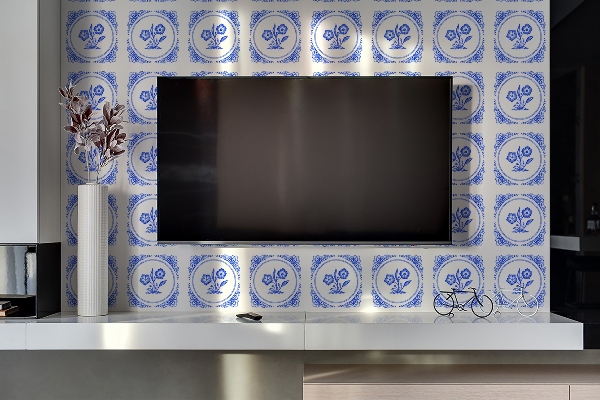 Falvédő falburkoló panel Azulejos virág
