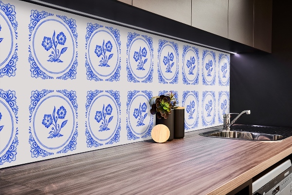 Falvédő falburkoló panel Azulejos virág