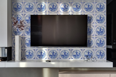 Öntapadós falburkoló Azulejos stílusú szélmalom