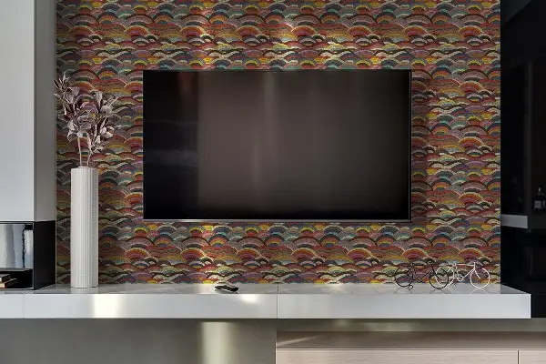 Falpanel Dekoratív patchwork hullámok