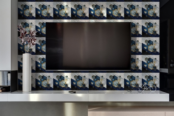 PVC falburkolat Hexagonok absztrakciója
