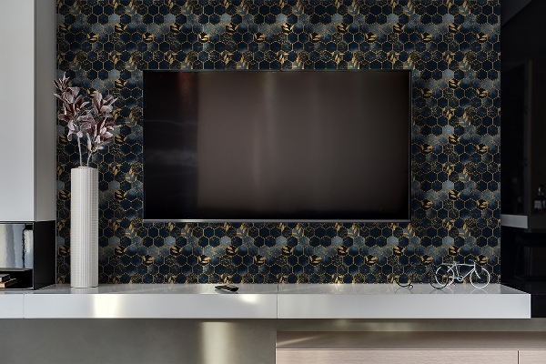 Dekorpanel falra Levelek és Hexagonok
